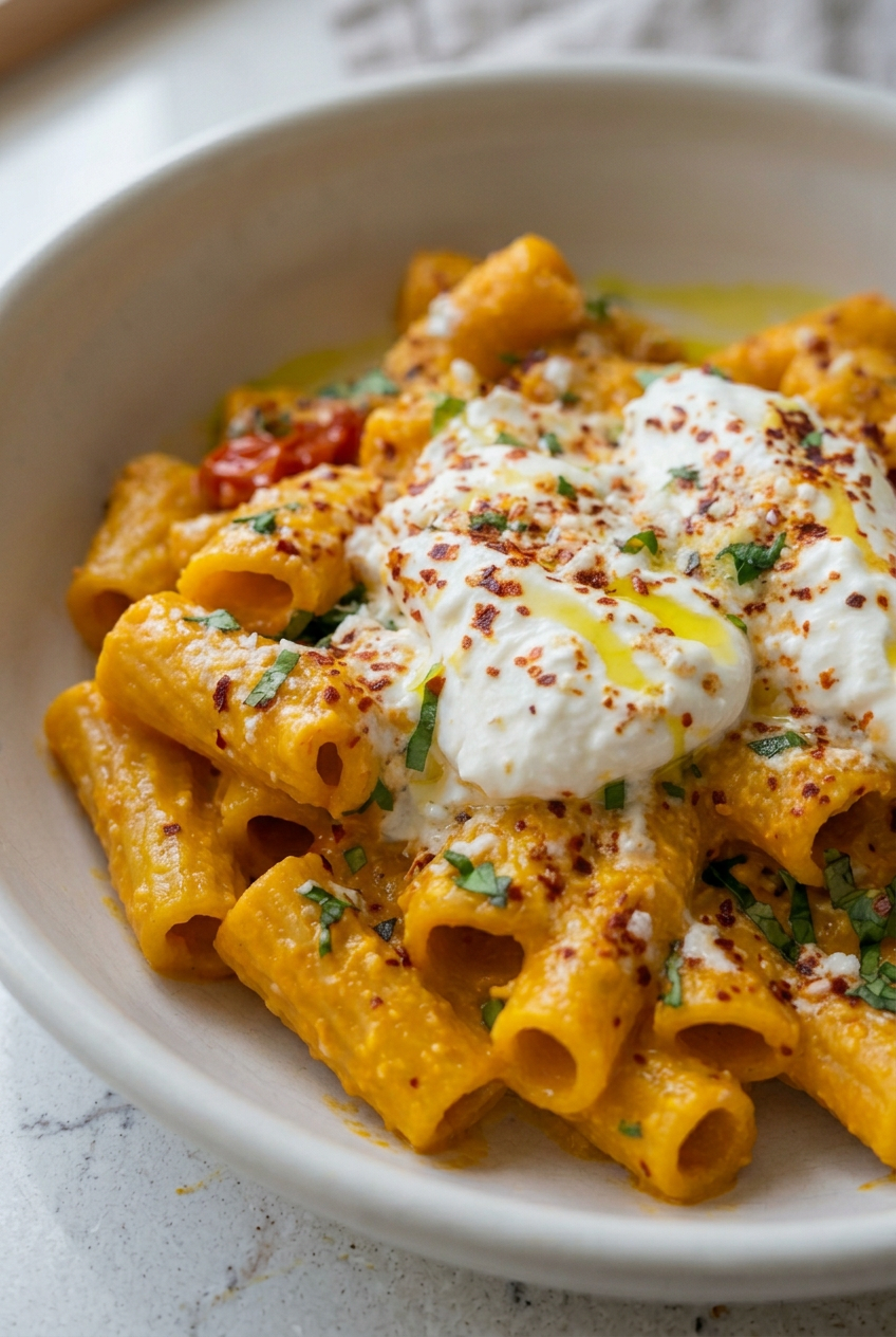 Creamy Burrata Tortiglioni