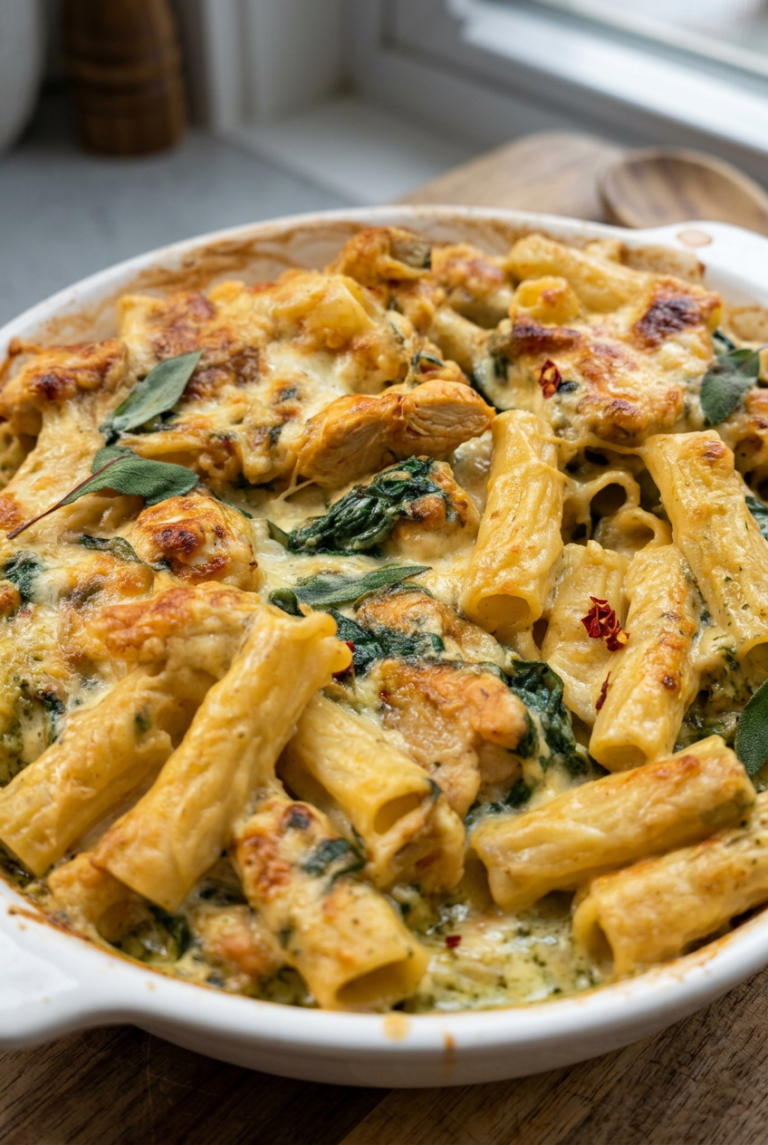 Creamy Pesto Chicken Pasta Bake 26.Png