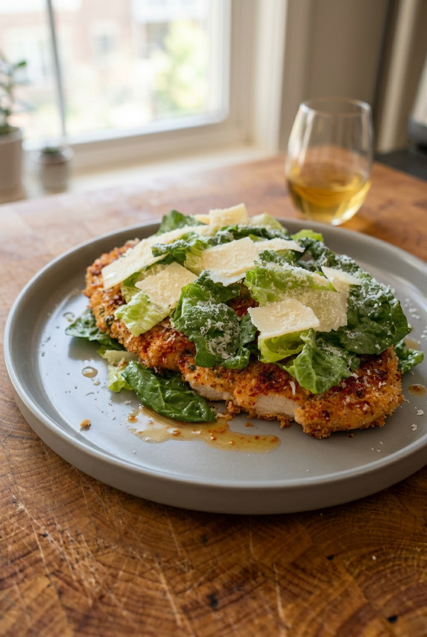 Crispy Chicken Caesar Cutlets