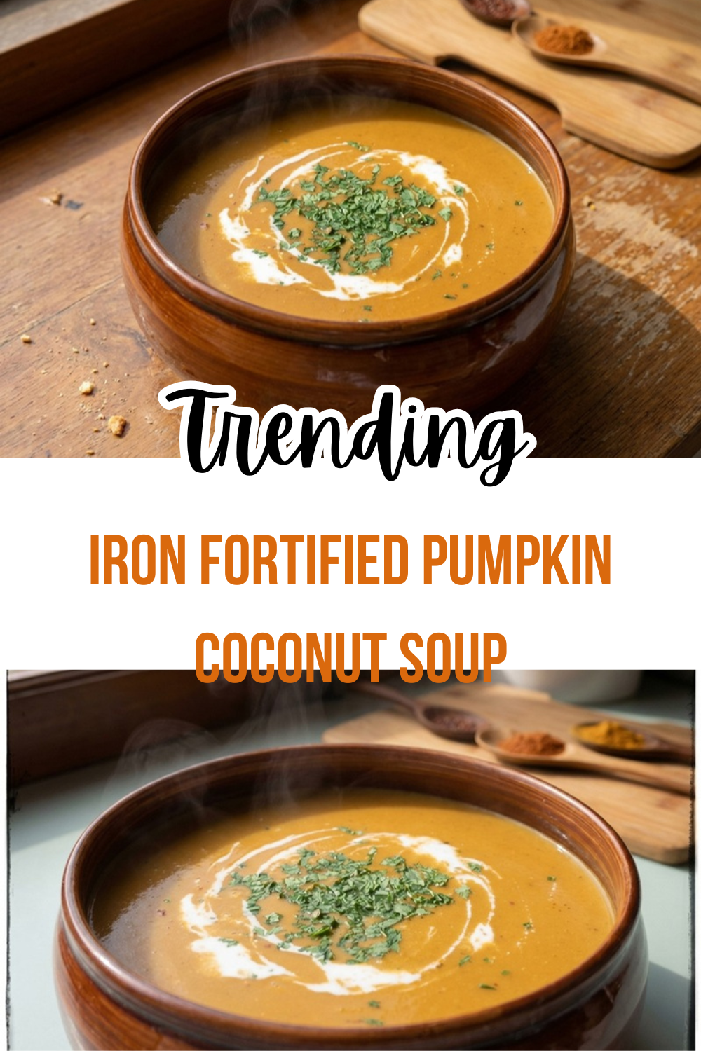 Iron Fortified Pumpkin Coconut Soup