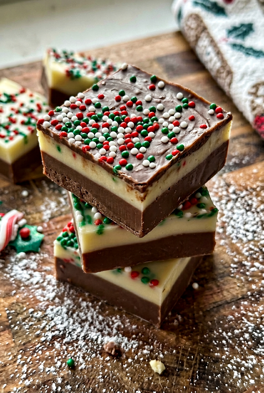 Layered Christmas Fudge