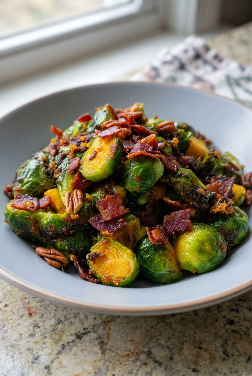 Maple Bacon Brussel Sprouts