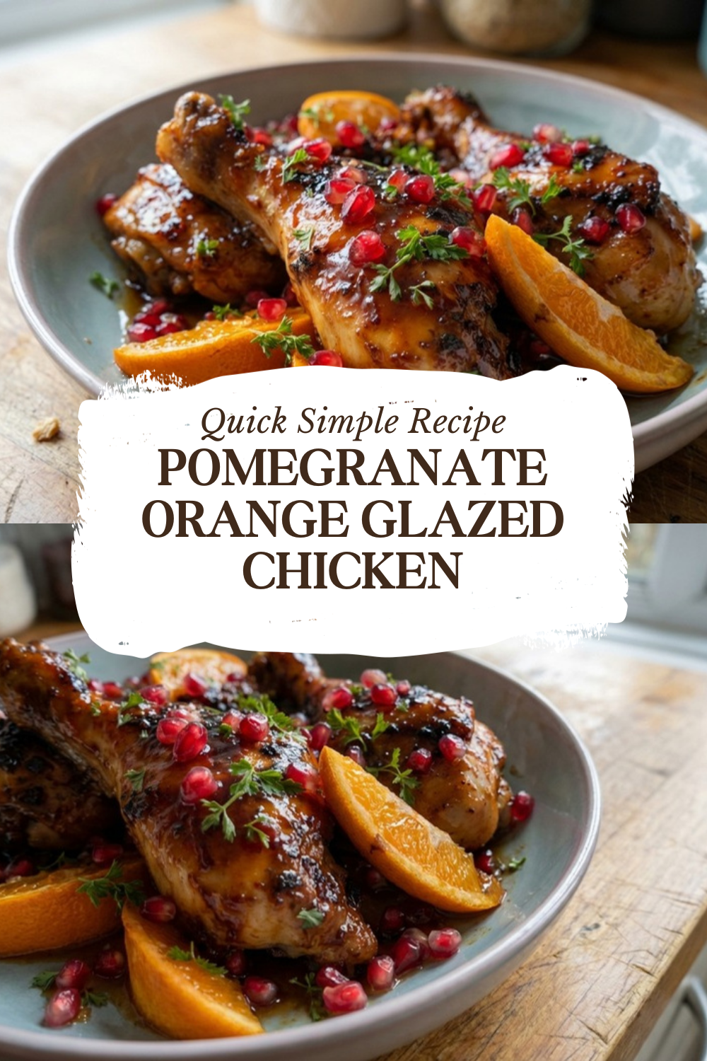 Pomegranate Orange Glazed Chicken