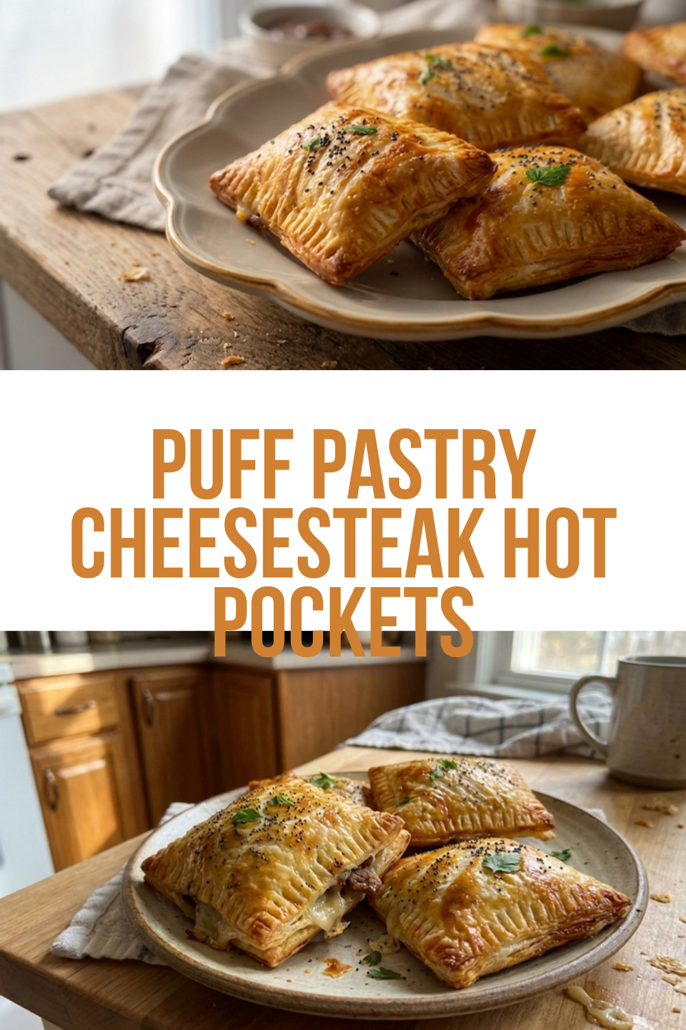 Puff Pastry Cheesesteak Hot Pockets