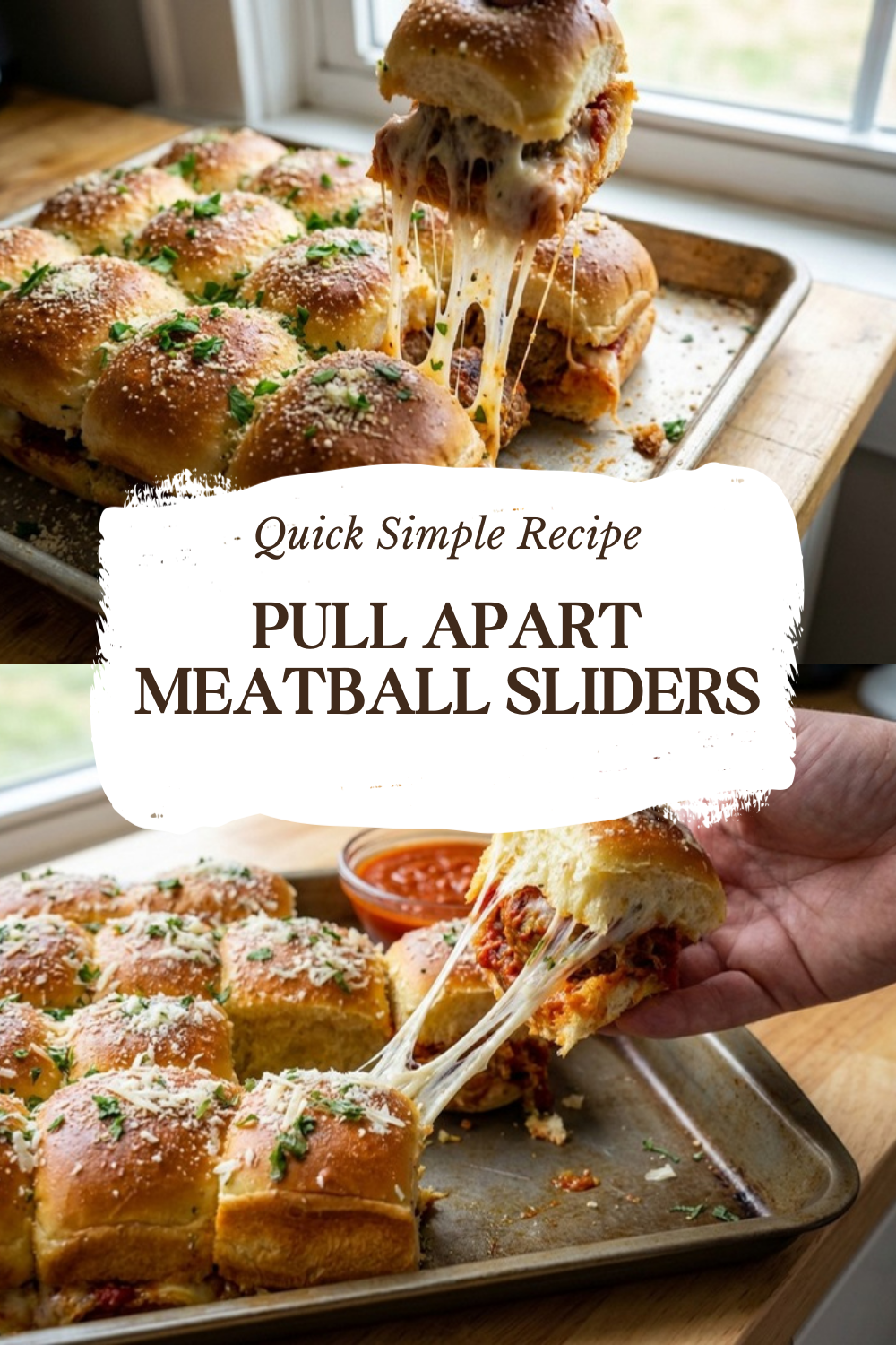 Pull Apart Meatball Sliders