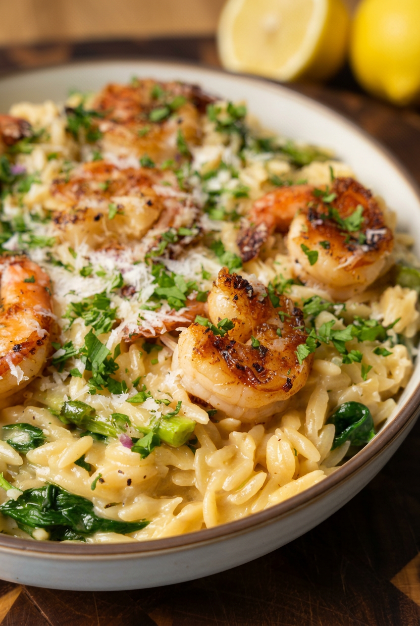 Shrimp And Lemon Orzo