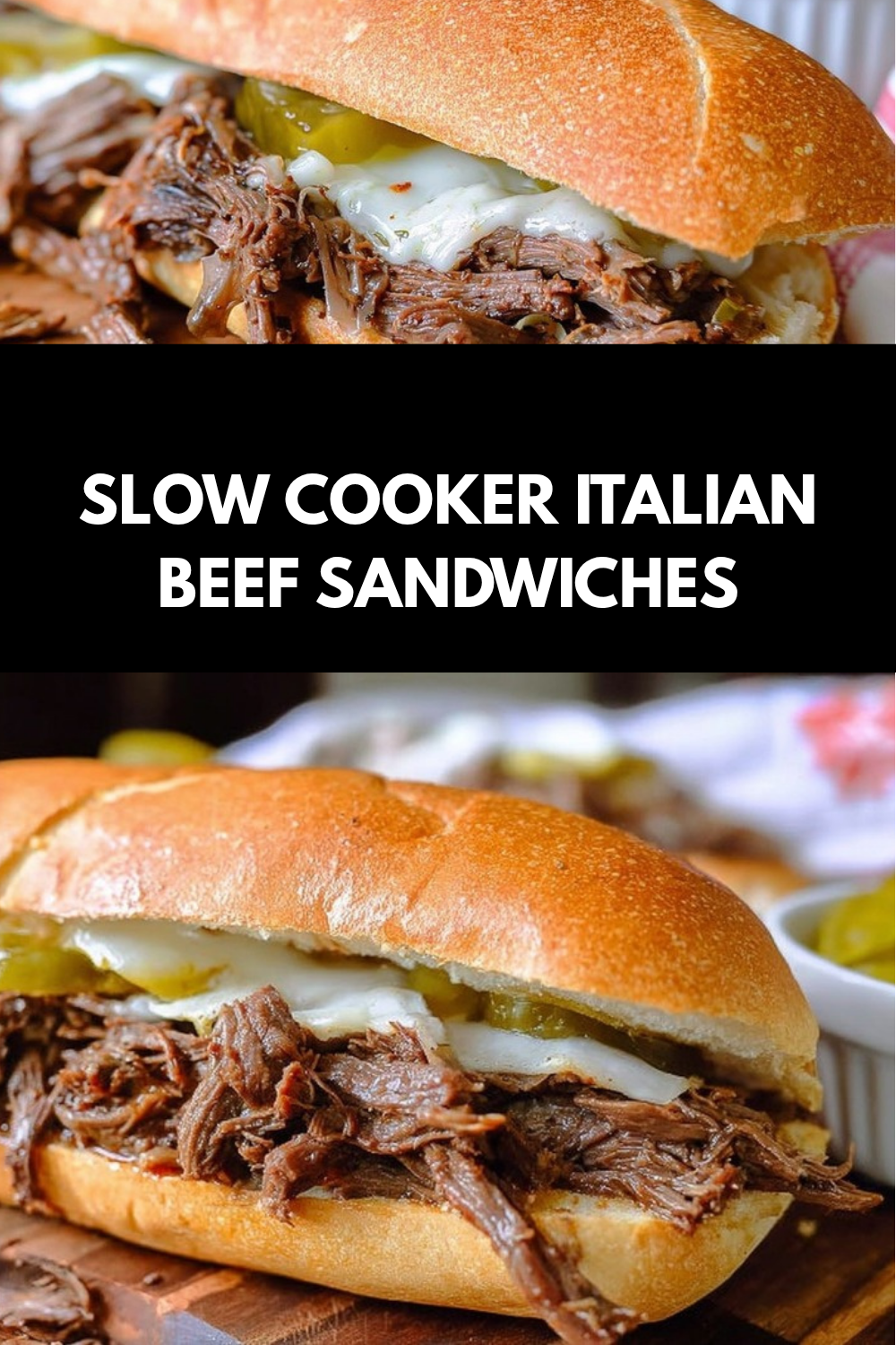 Slow Cooker Italian Beef Sandwiches