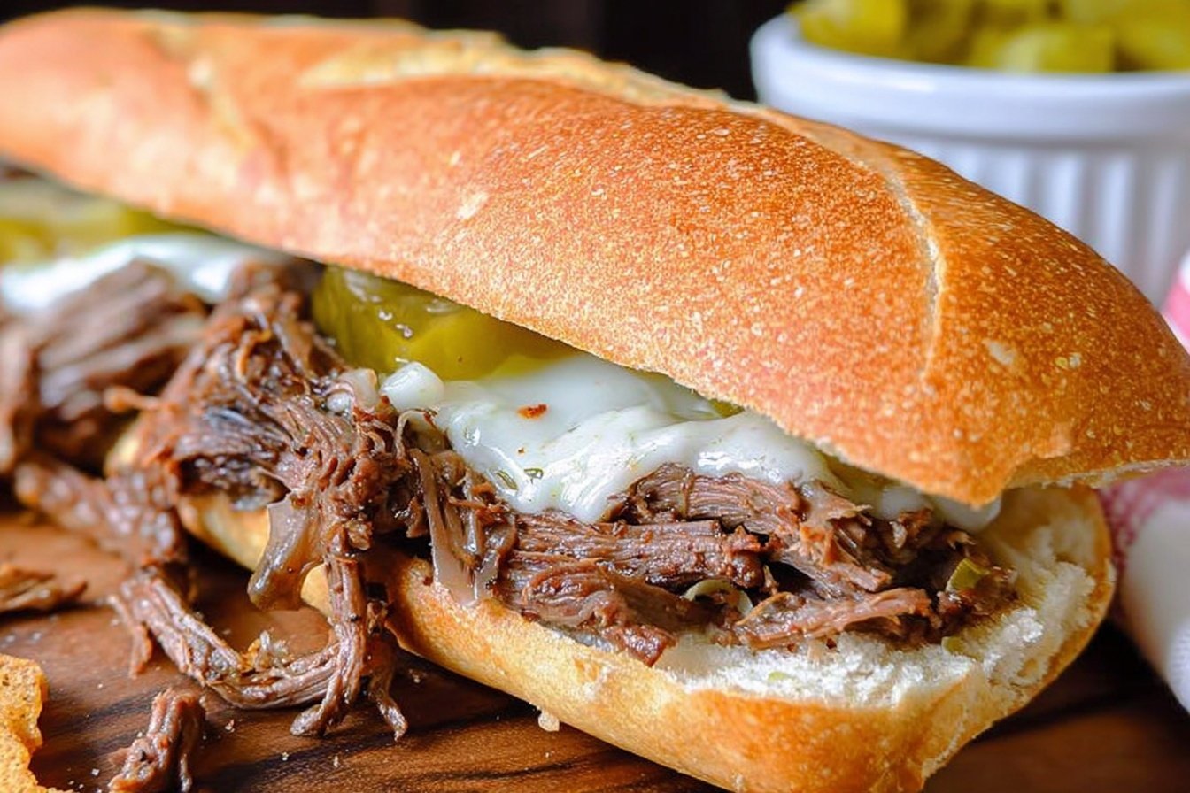 Slow Cooker Italian Beef Sandwiches