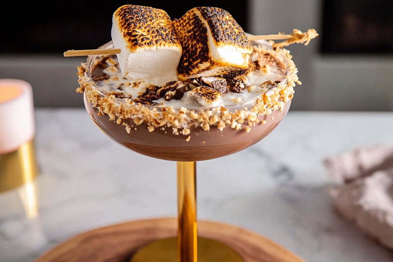 S'Mores Martini Recipe Boozy Campfire Treat 6 Smores Martini Recipe