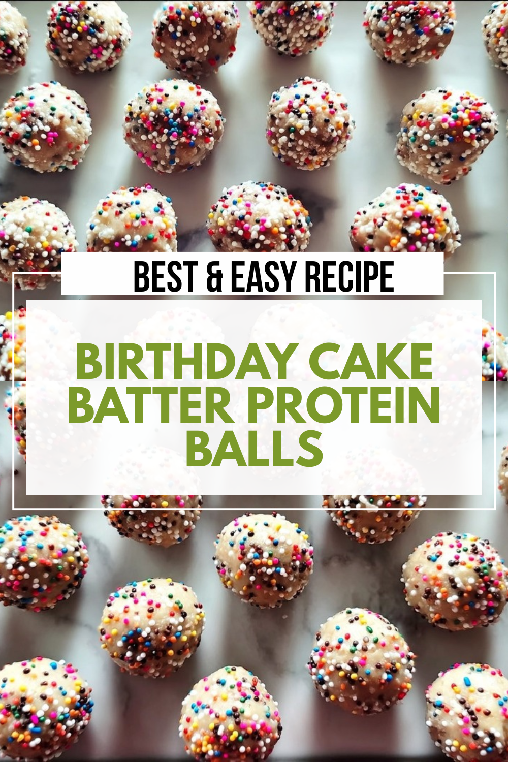 Birthday Cake Batter Protein Balls