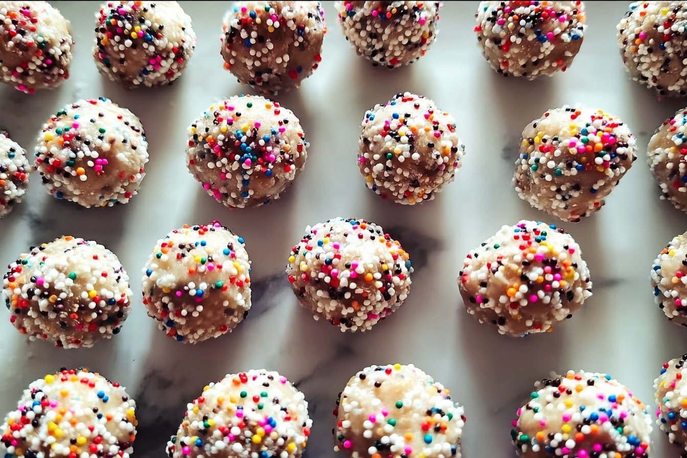 Birthday Cake Batter Protein Balls