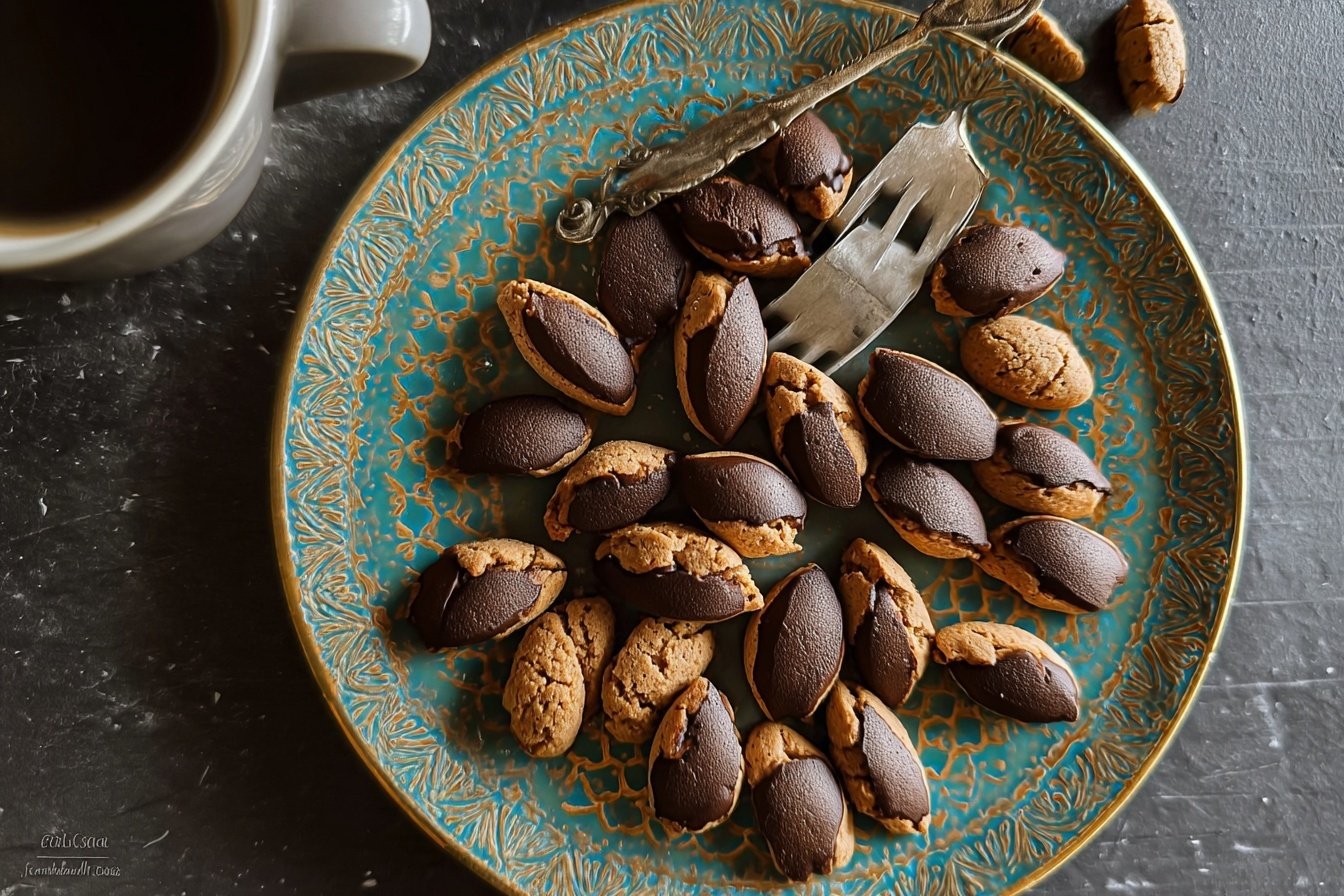 Biscotti Al Caffè A Forma Di Chicco Di Caffè