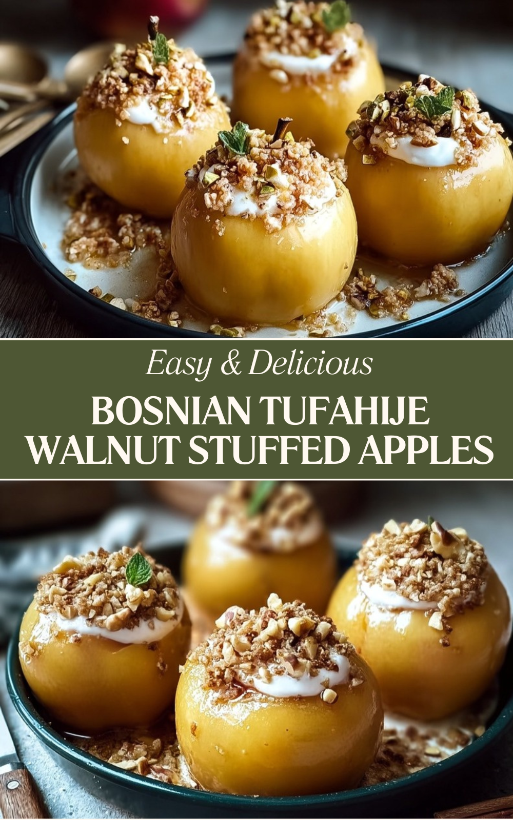 Bosnian Tufahije Walnut Stuffed Apples