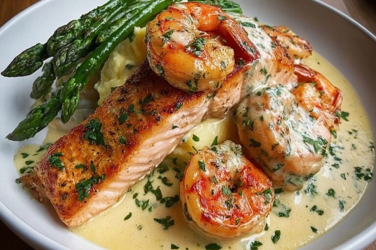 Cajun Shrimp And Salmon With Garlic Cream Sauce 82.Png