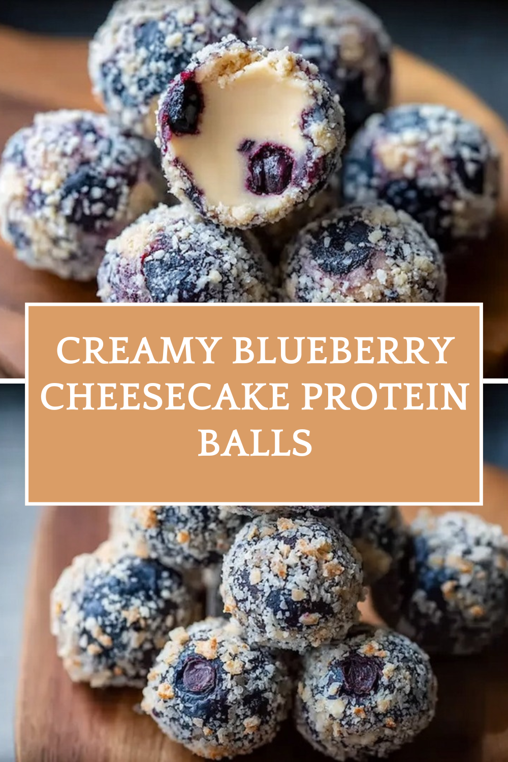 Creamy Blueberry Cheesecake Protein Balls