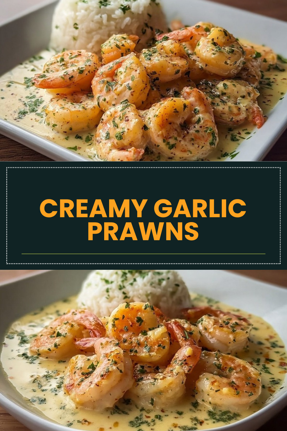 Creamy Garlic Prawns