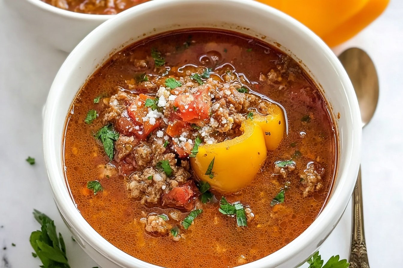 Crockpot Stuffed Pepper Soup