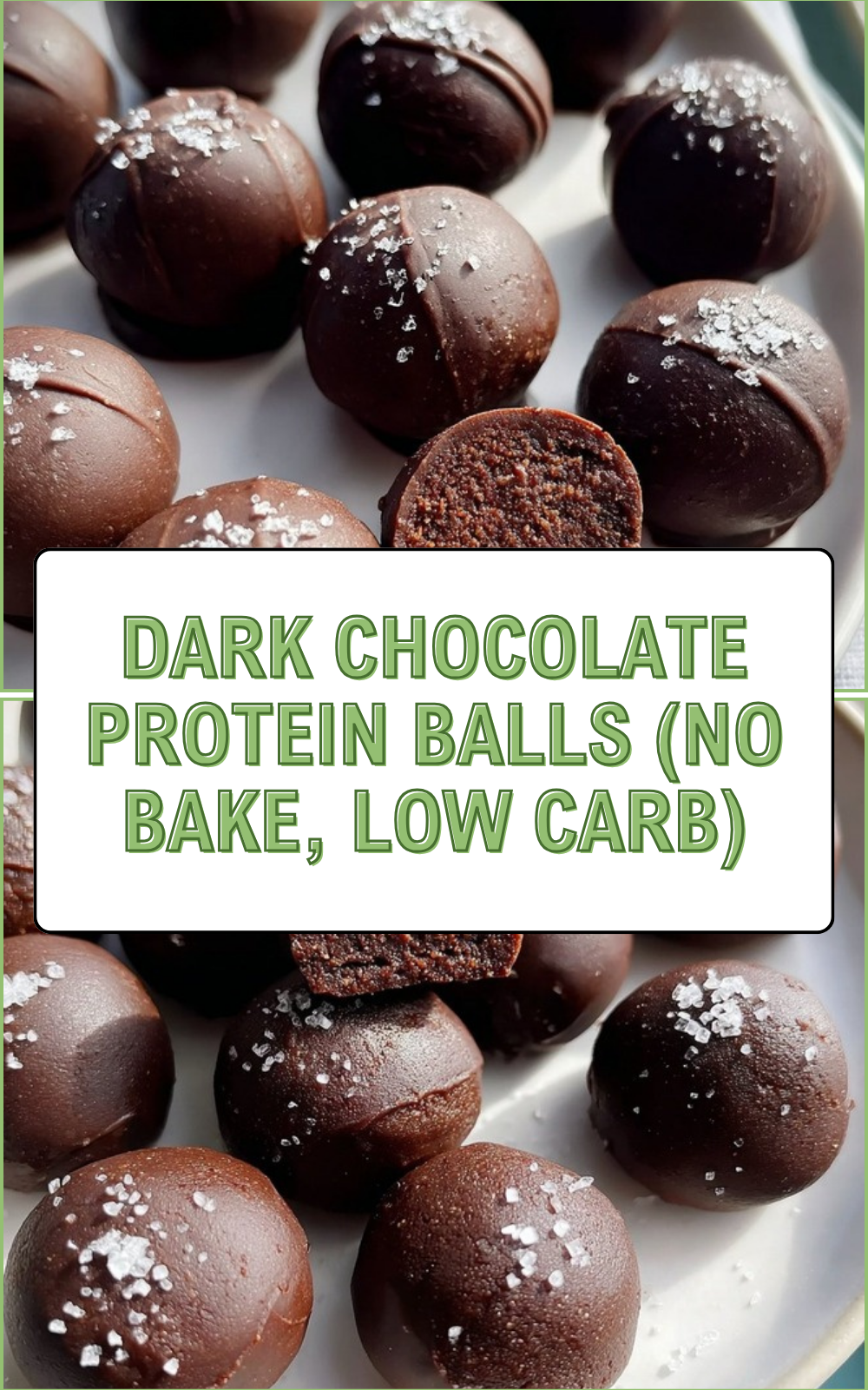 Dark Chocolate Protein Balls (No Bake, Low Carb)
