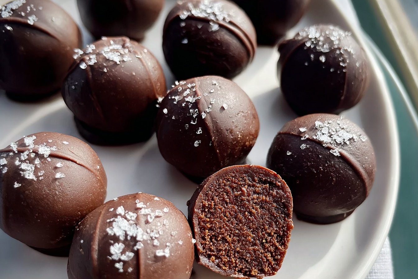 Dark Chocolate Protein Balls (No Bake, Low Carb)