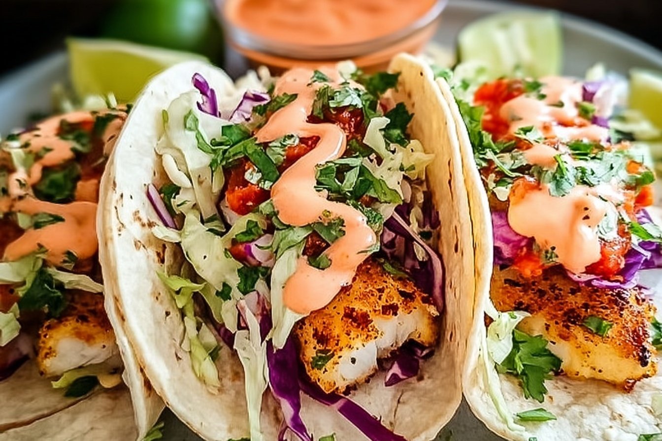 Fish Tacos With The Best Taco Sauce
