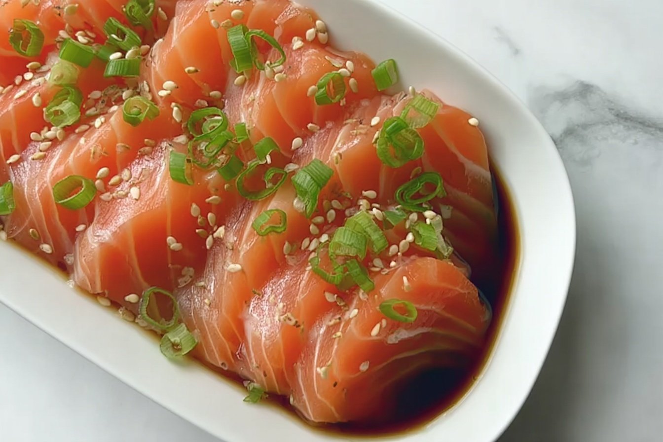 Homemade Salmon Sashimi