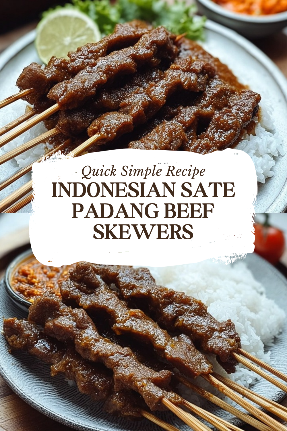 Indonesian Sate Padang Beef Skewers