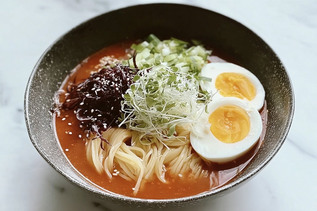 Korean Naengmyeon Cold Noodle Soup