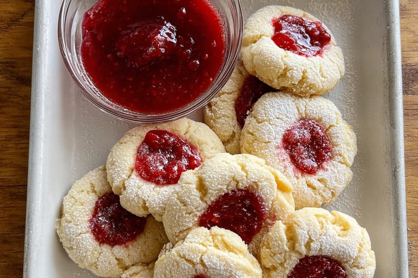 Lemon Cookies With Raspberry Curd
