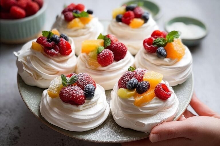 Mini Pavlovas With Fresh Fruit And Cream Recipe 59.Png