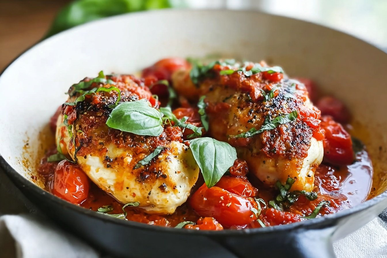 Mozzarella Stuffed Chicken Pomodoro