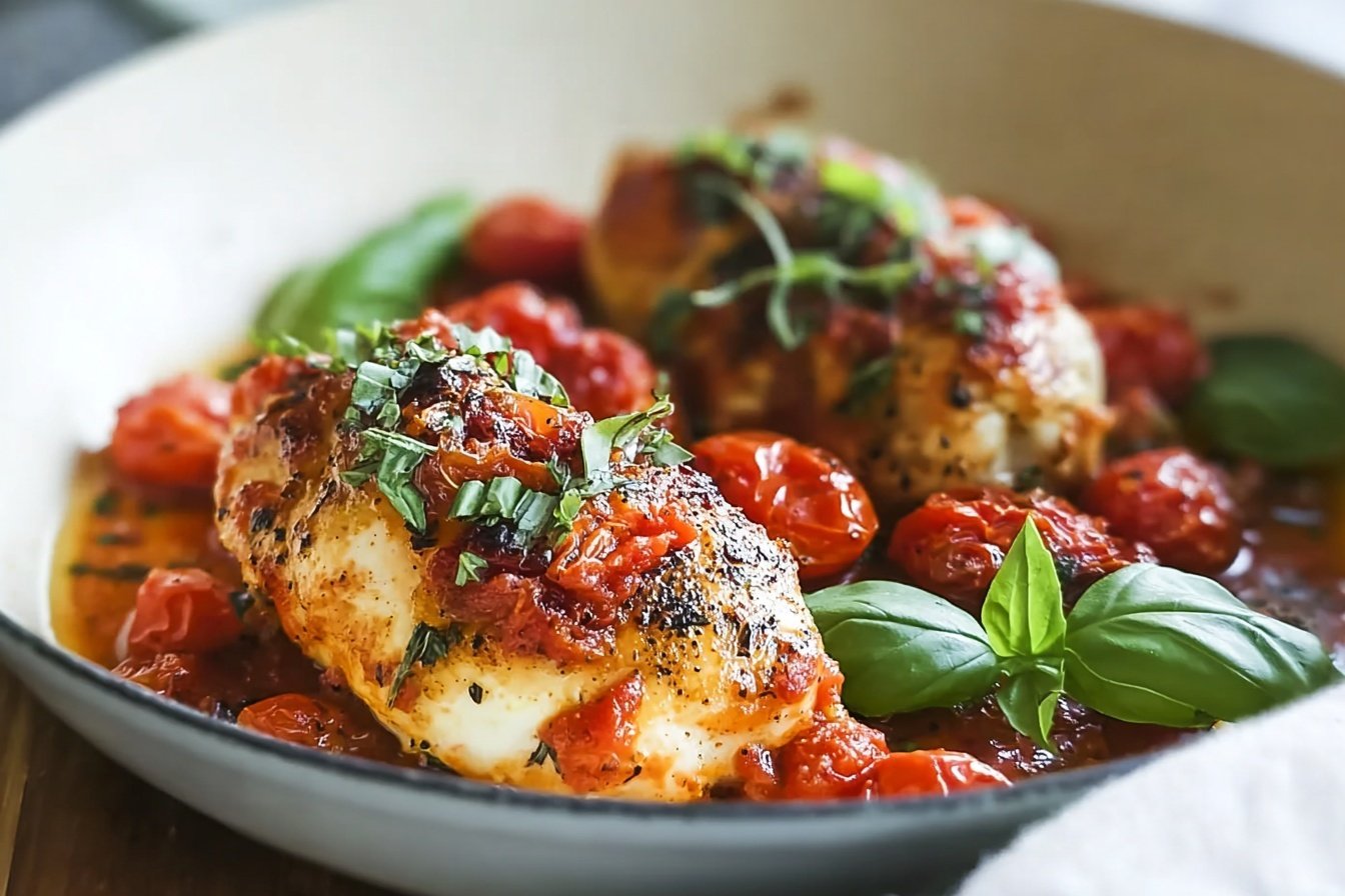 Mozzarella Stuffed Chicken Pomodoro