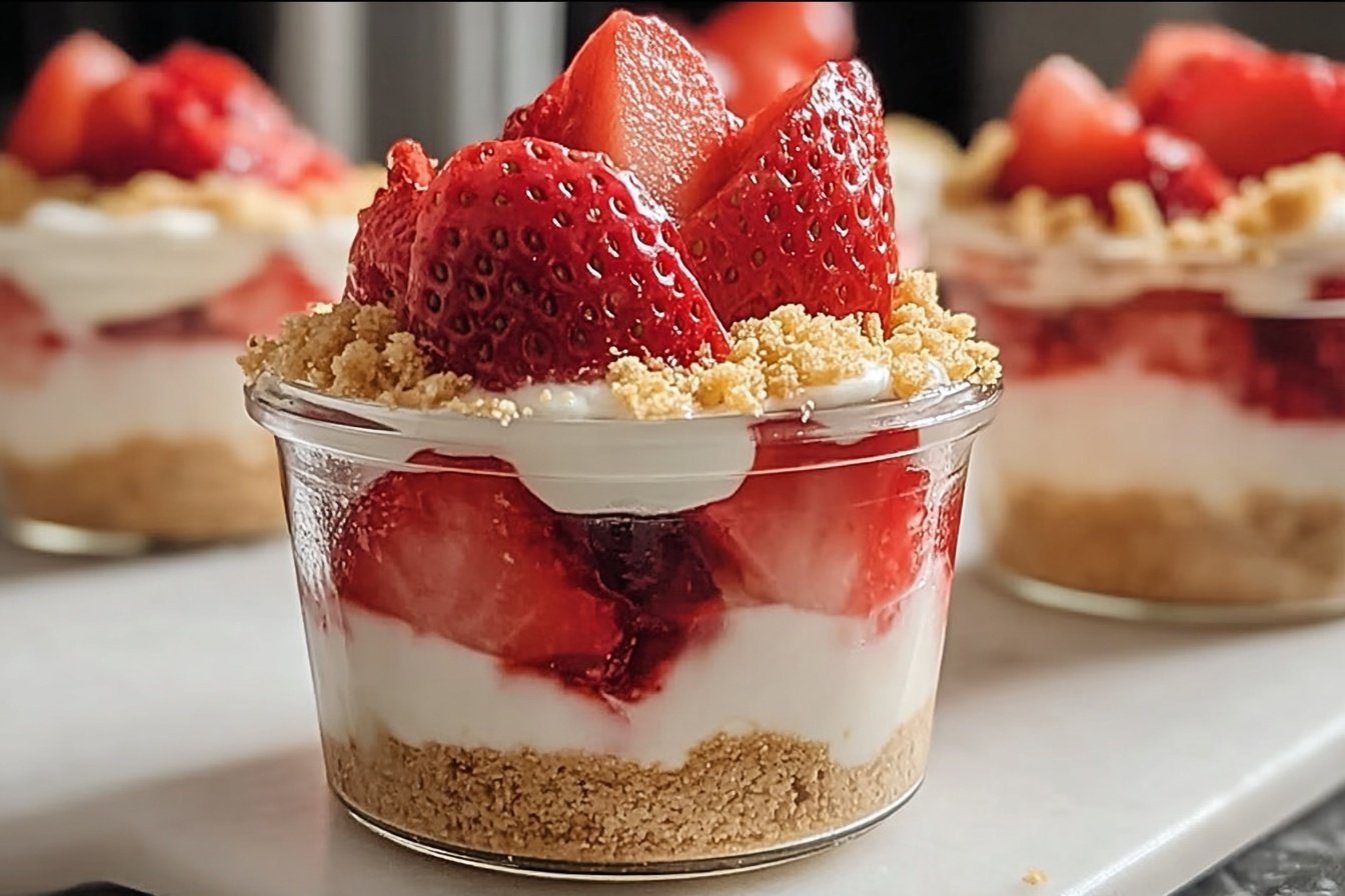 No-Bake Strawberry Cheesecake Cups