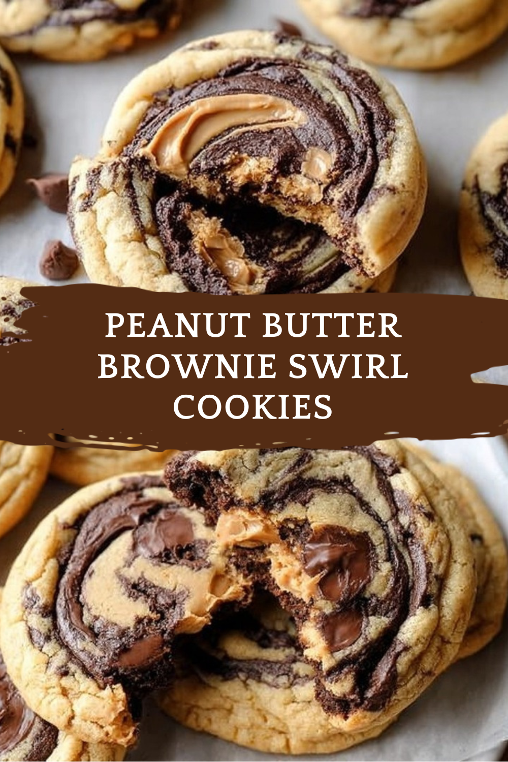 Peanut Butter Brownie Swirl Cookies