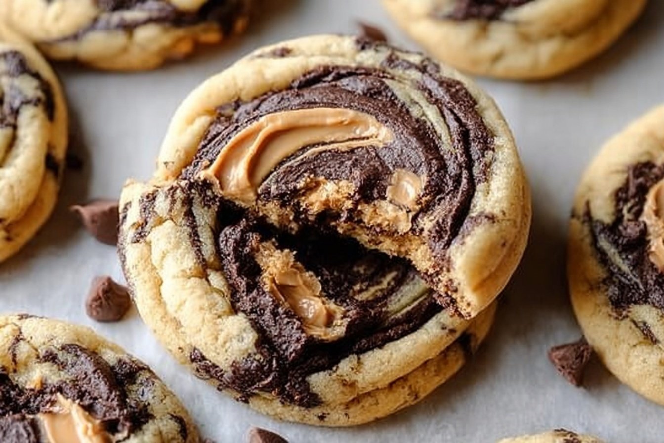 Peanut Butter Brownie Swirl Cookies
