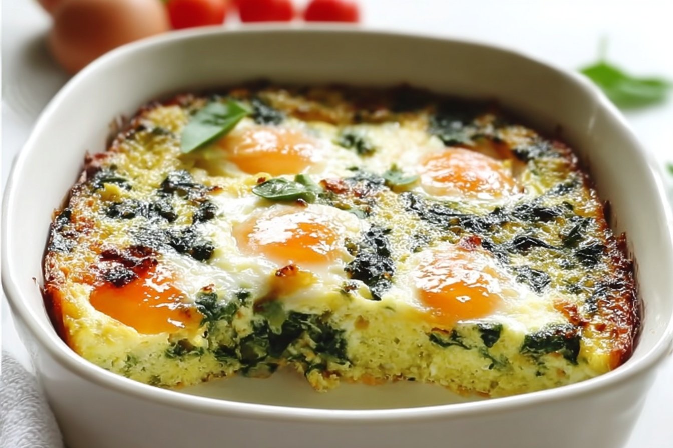 Quinoa Spinach Egg Bake