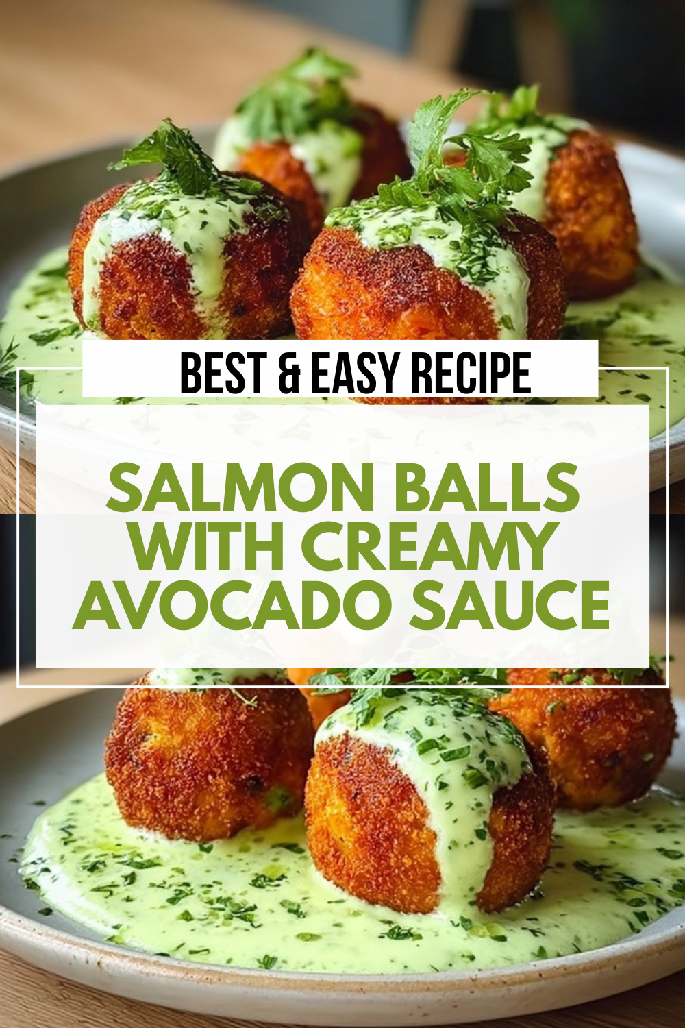 Salmon Balls With Creamy Avocado Sauce