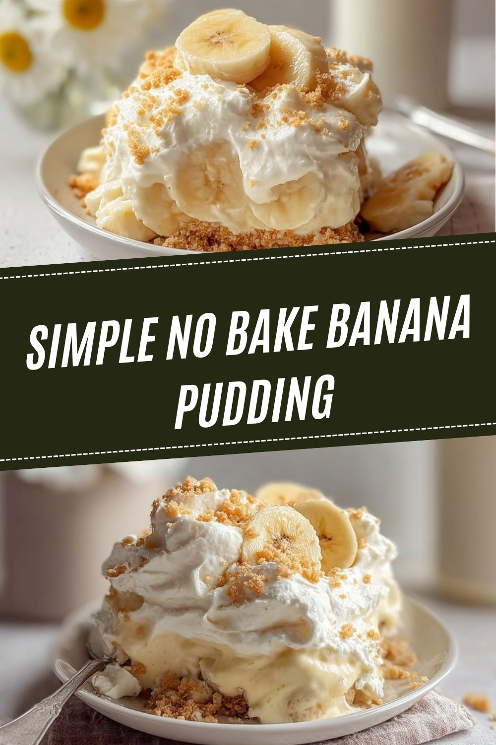 Simple No Bake Banana Pudding