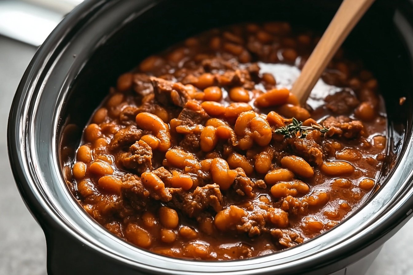 Slow Cooker Pork And Beans
