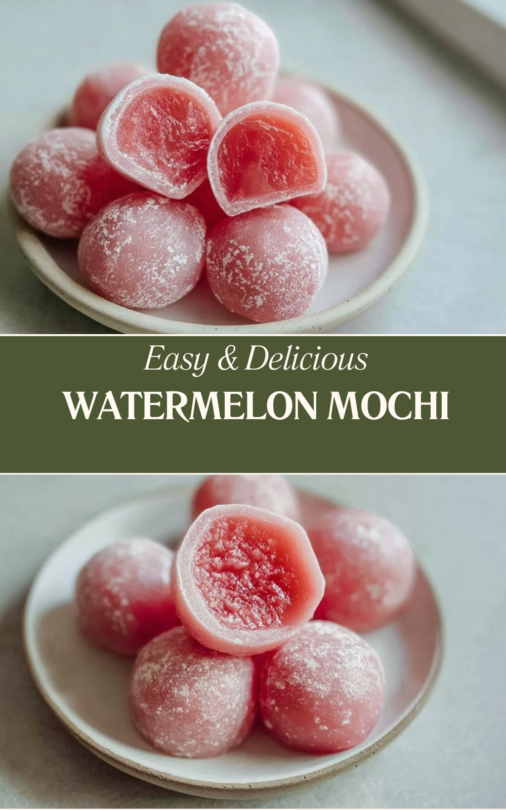 Watermelon Mochi
