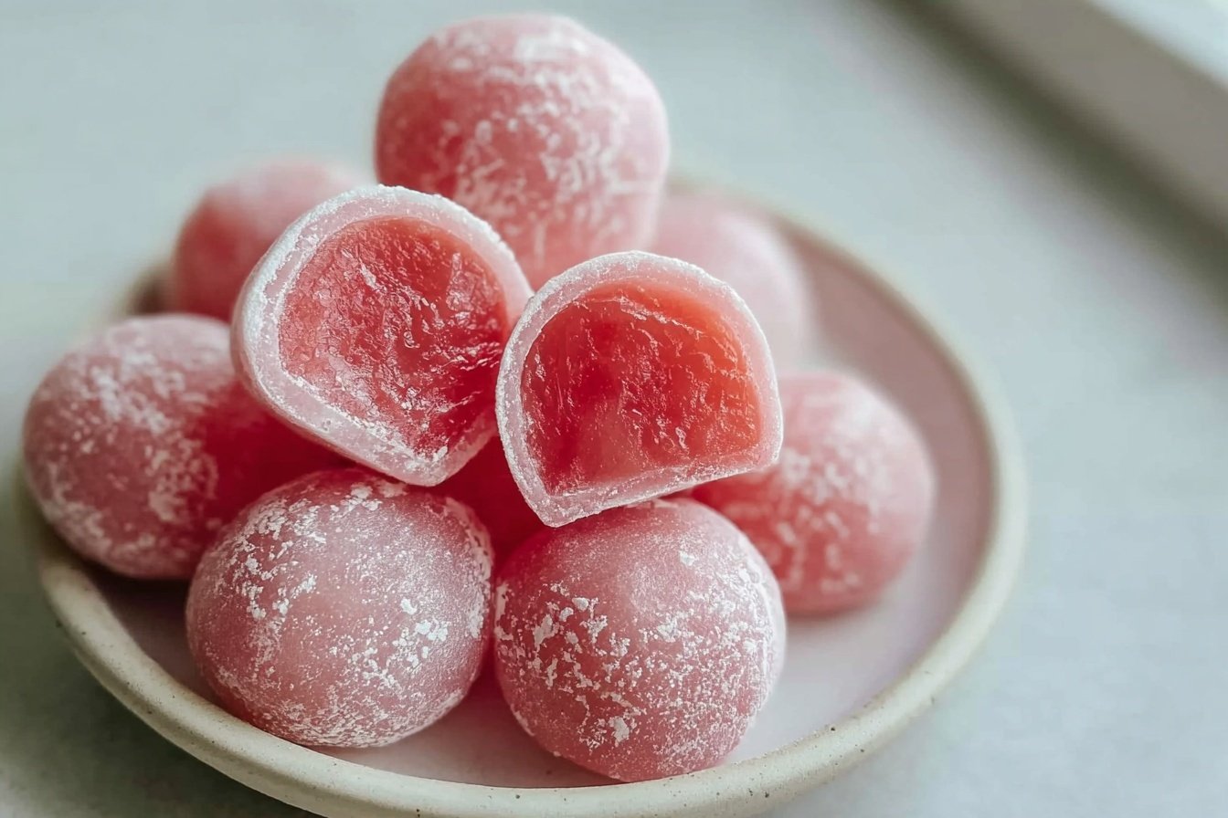 Watermelon Mochi